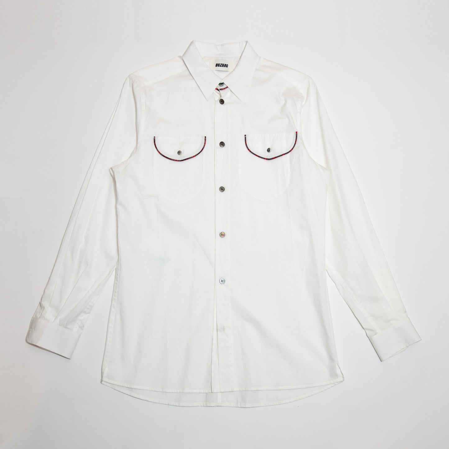 Slim Fit Contrast Trim Shirt