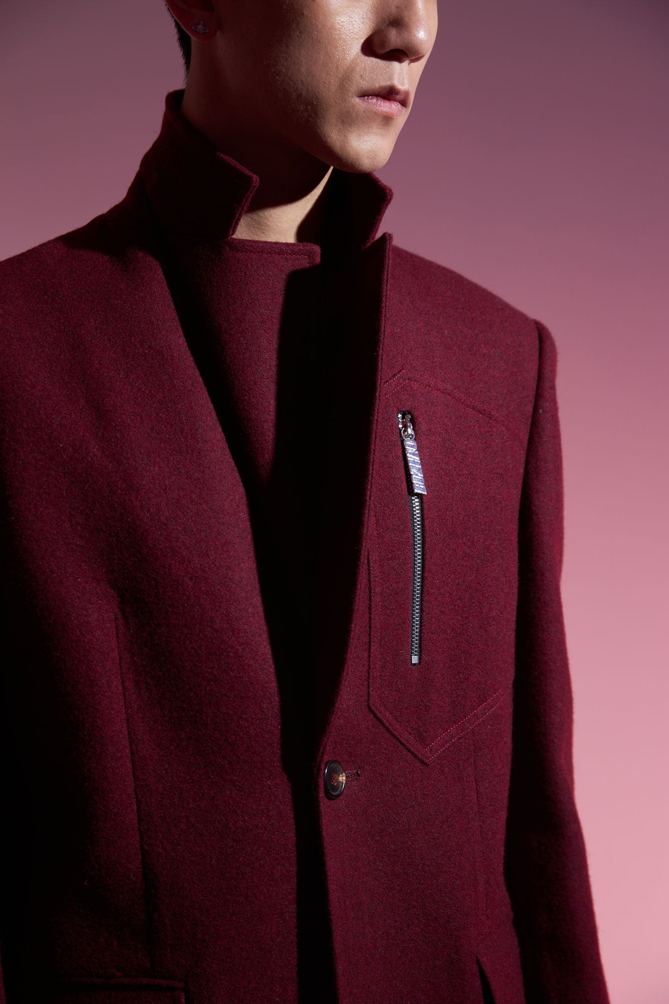 (Made-to-Order) Recycle Melton Wool Full Length Classic Tailor Coat