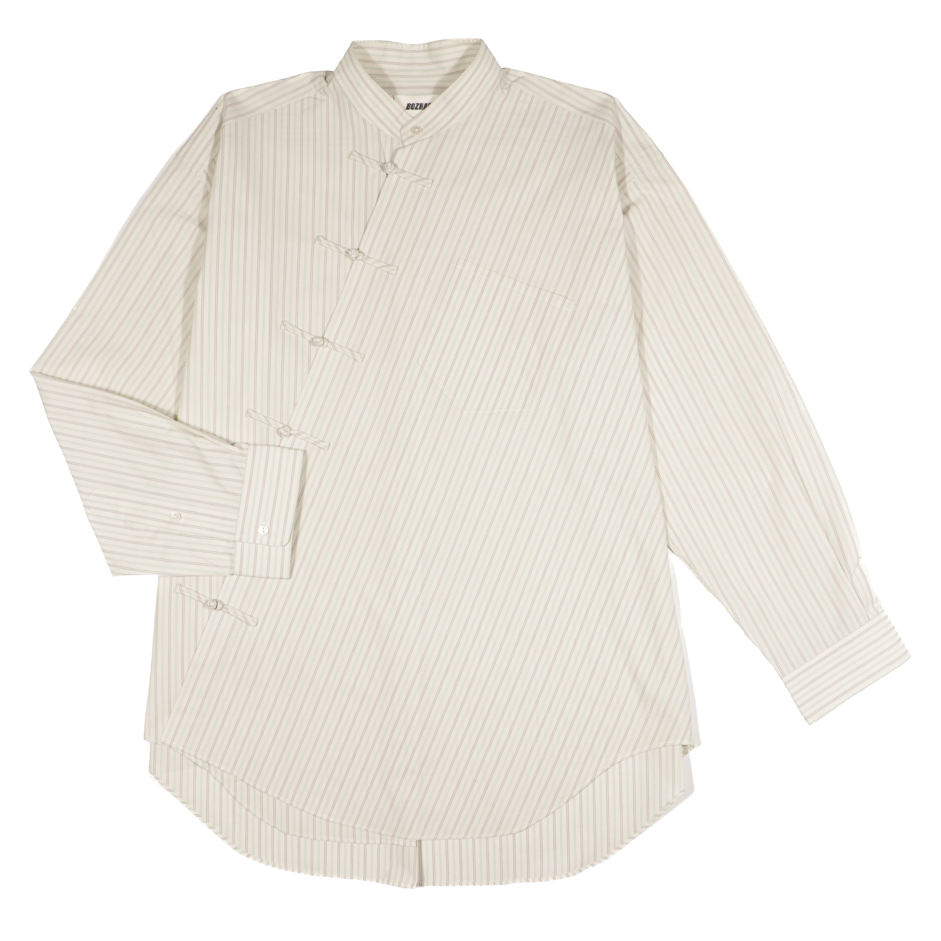 Mandarin 4.0 Oversize Warp Shirt w/ Handmade Knot Button – BOZHAOman