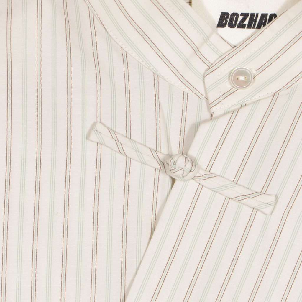 Mandarin 4.0 Oversize Warp Shirt w/ Handmade Knot Button