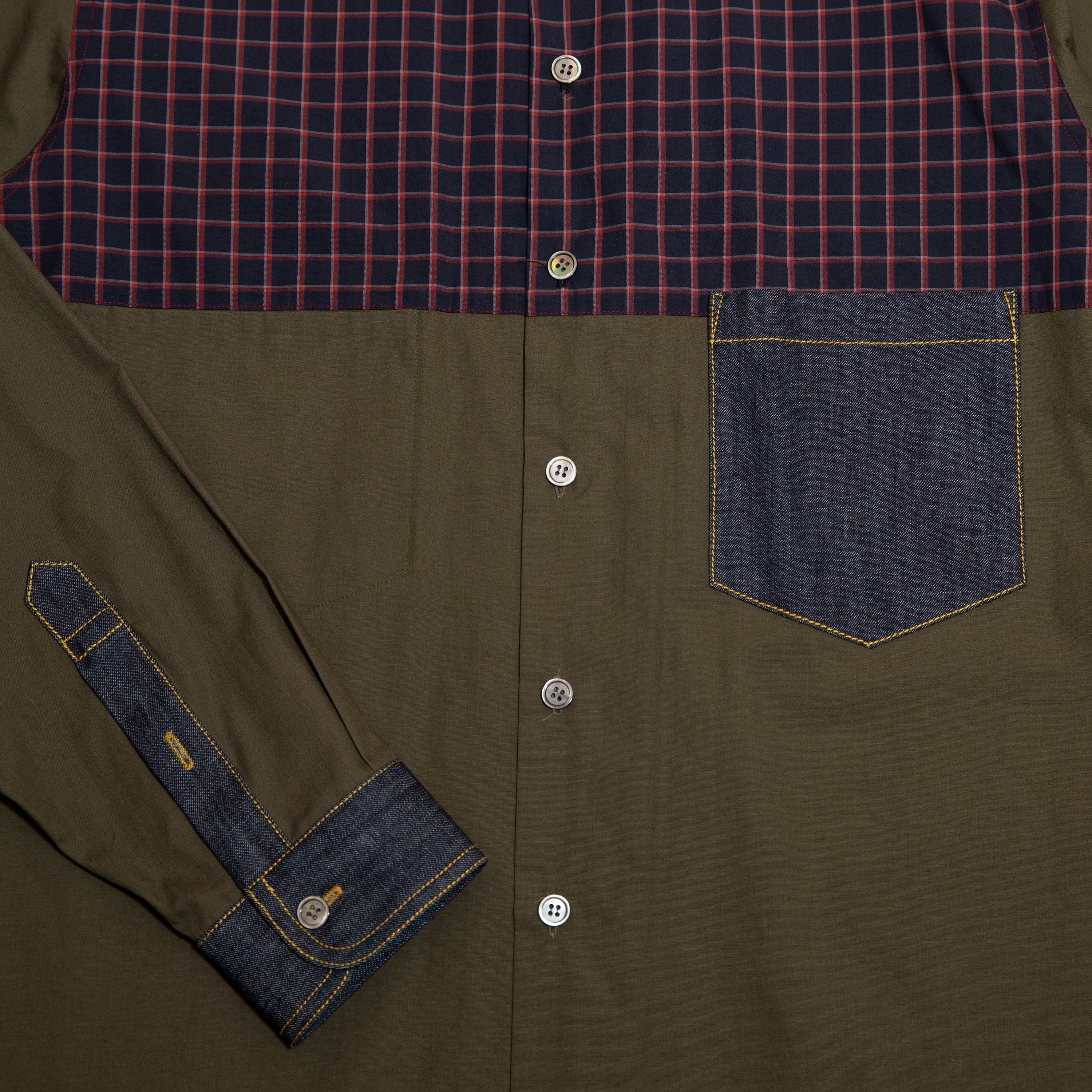 Multi Fabric Work Shirt