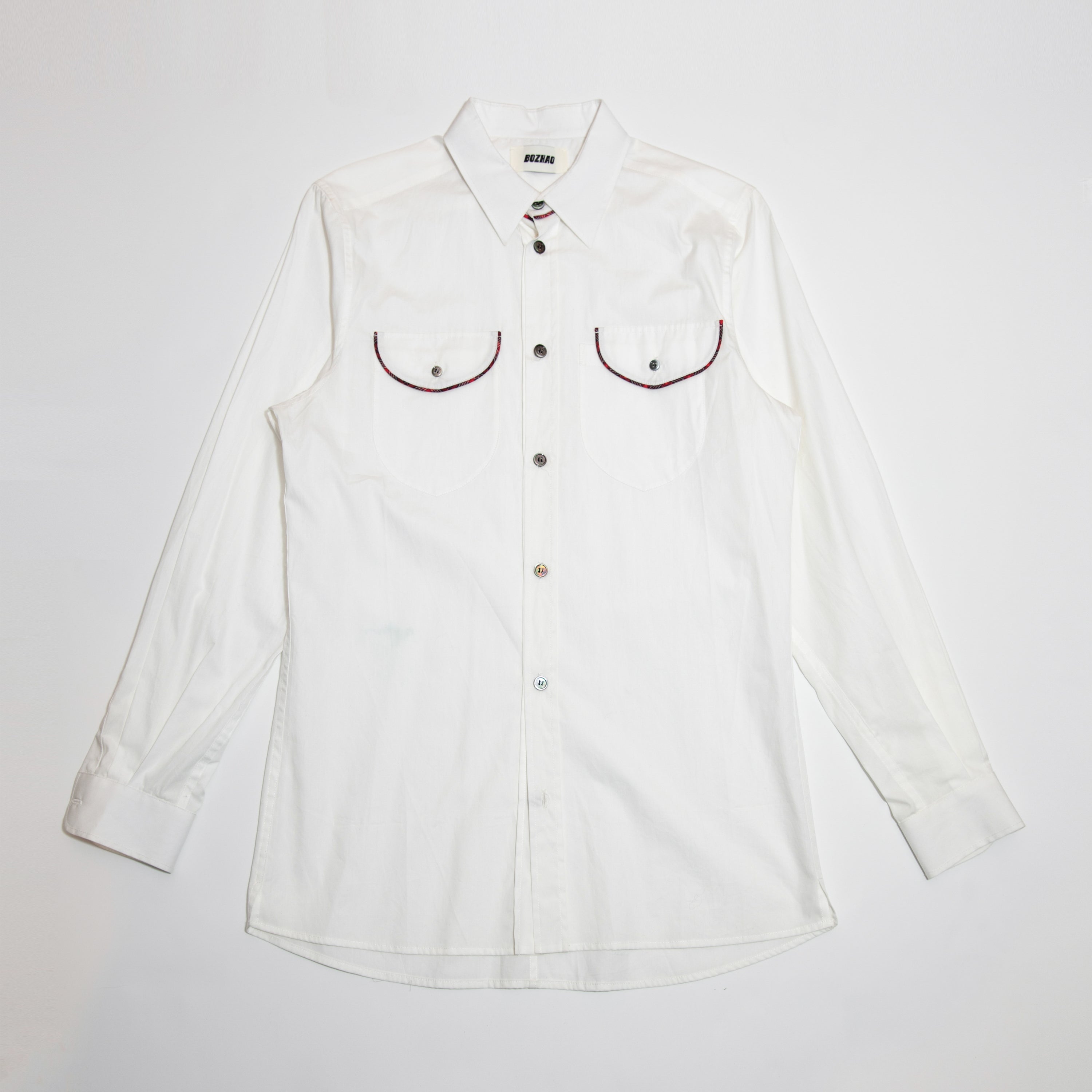 Slim Fit Contrast Trim Shirt