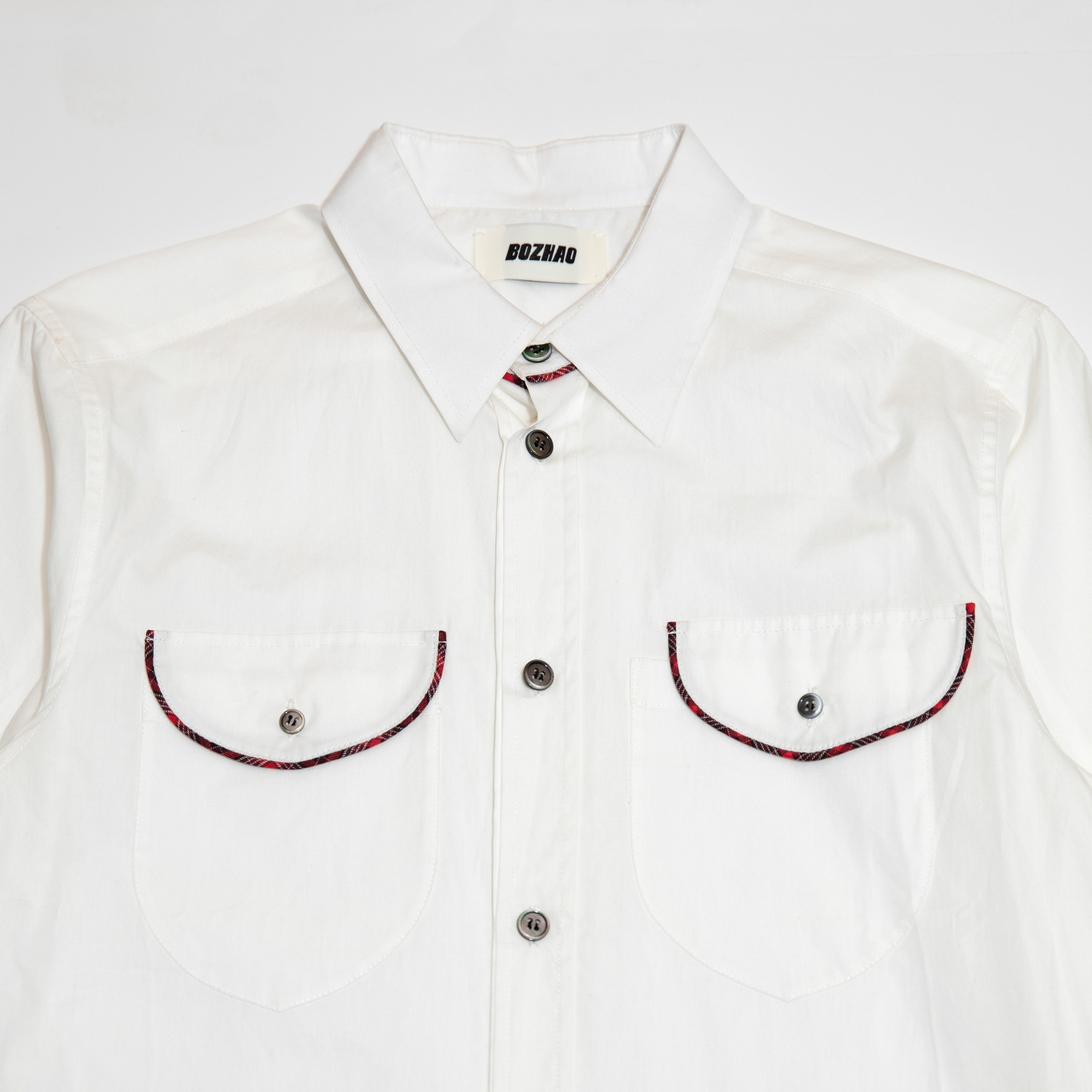 Slim Fit Contrast Trim Shirt