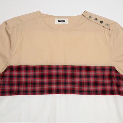 Multi Fabric Pull Over Shirt