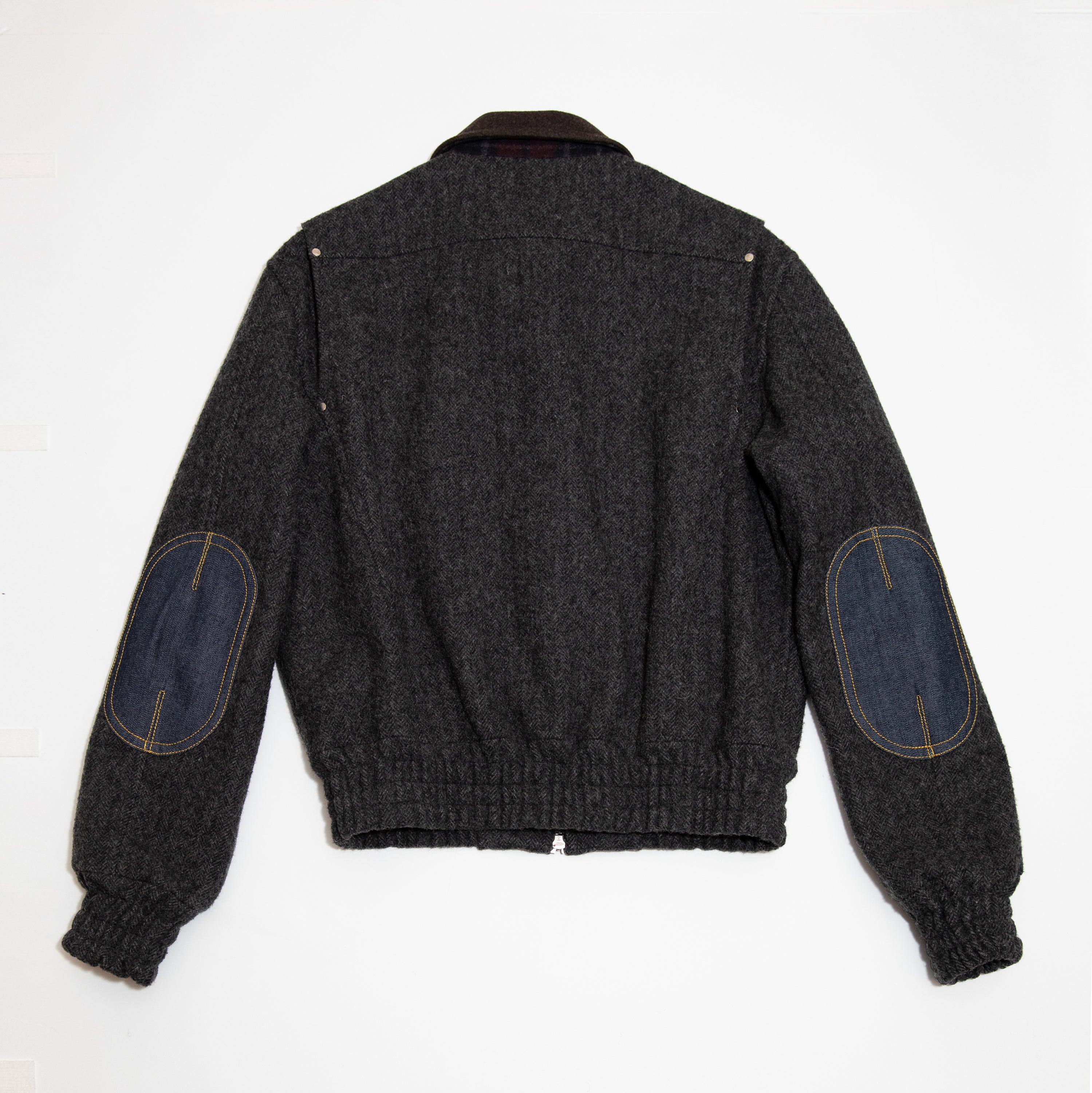 Multi Fabric Panel Bomber Jacket