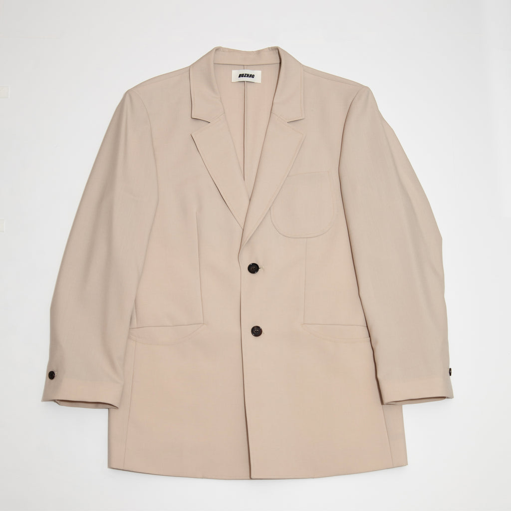 Wool Blend Unconstructed Tailored Jacket