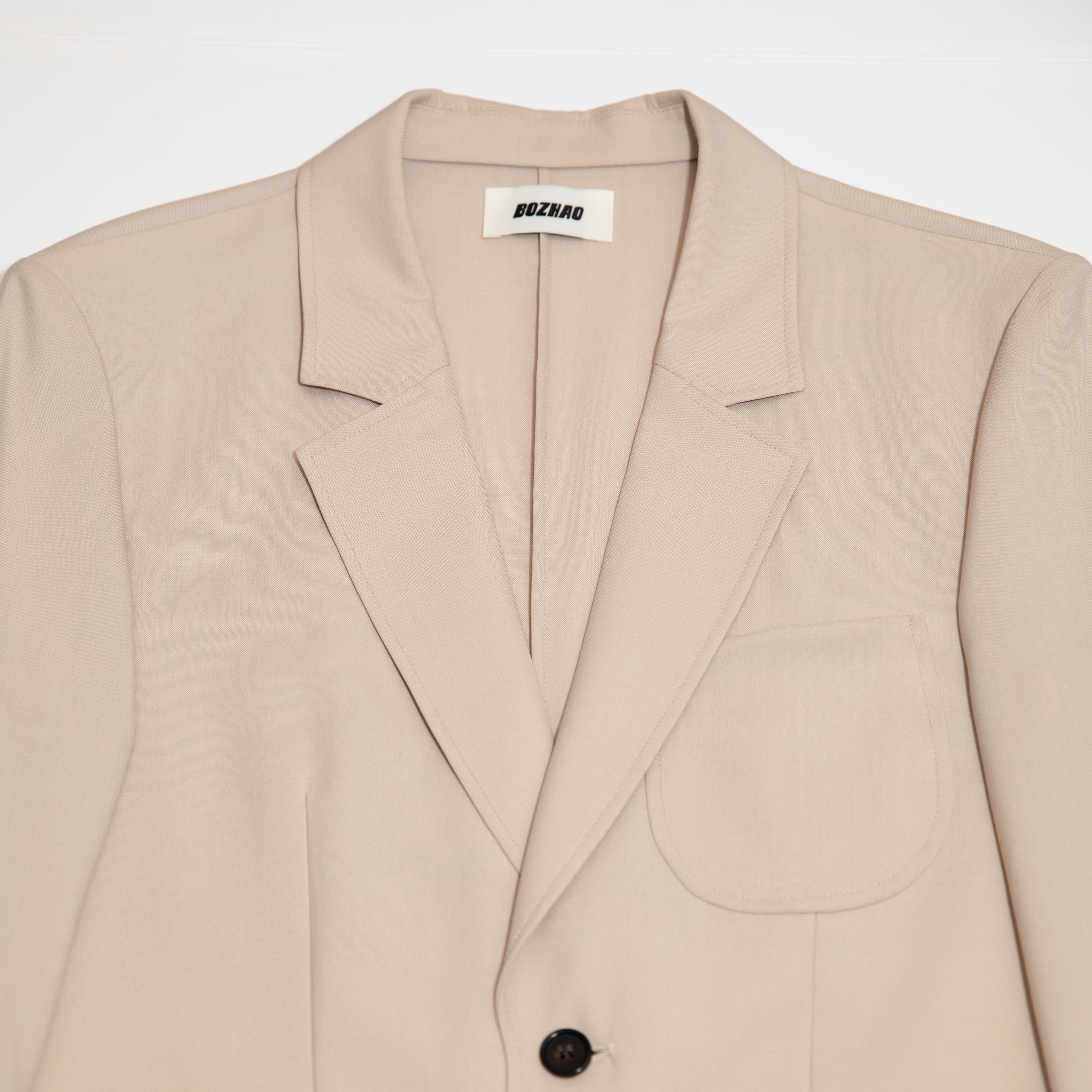 Wool Blend Unconstructed Tailored Jacket