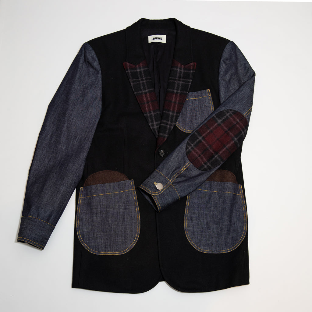 Fabric Panel Tailored Jacket