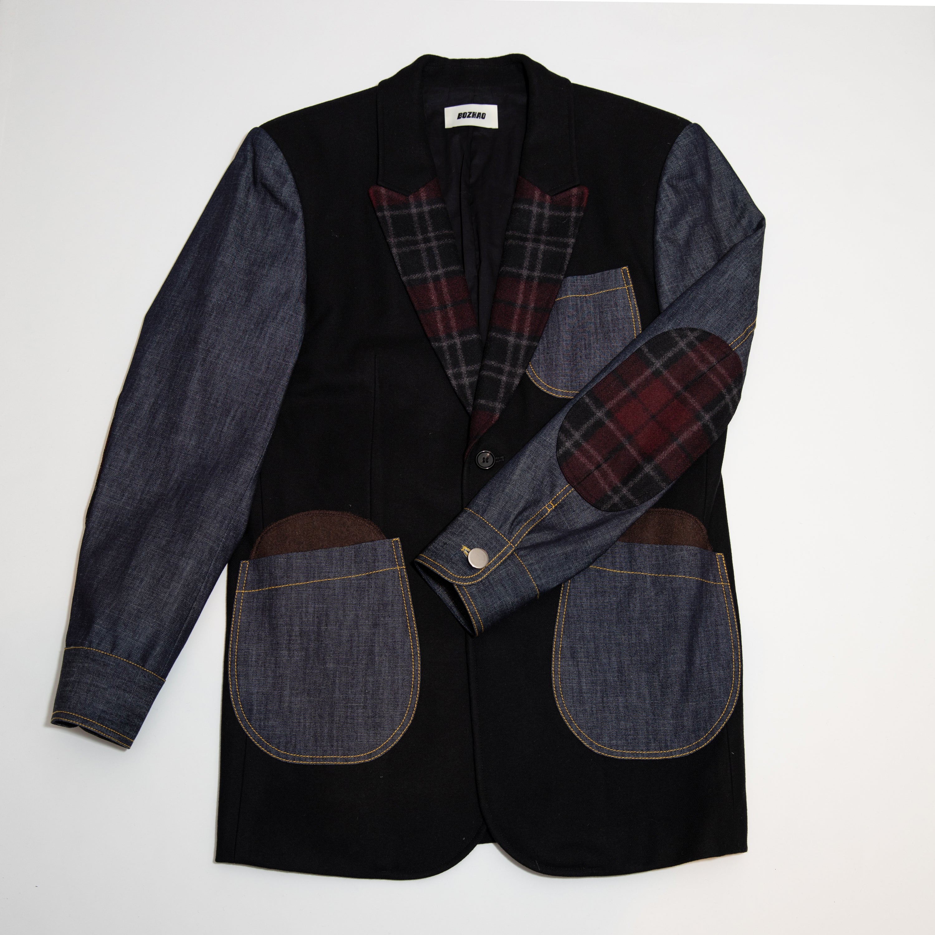 Fabric Panel Tailored Jacket