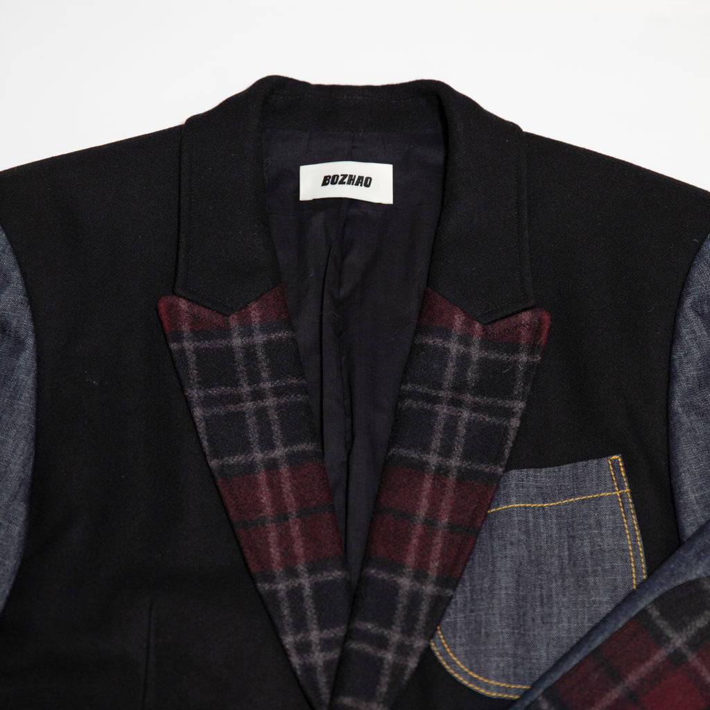 Fabric Panel Tailored Jacket
