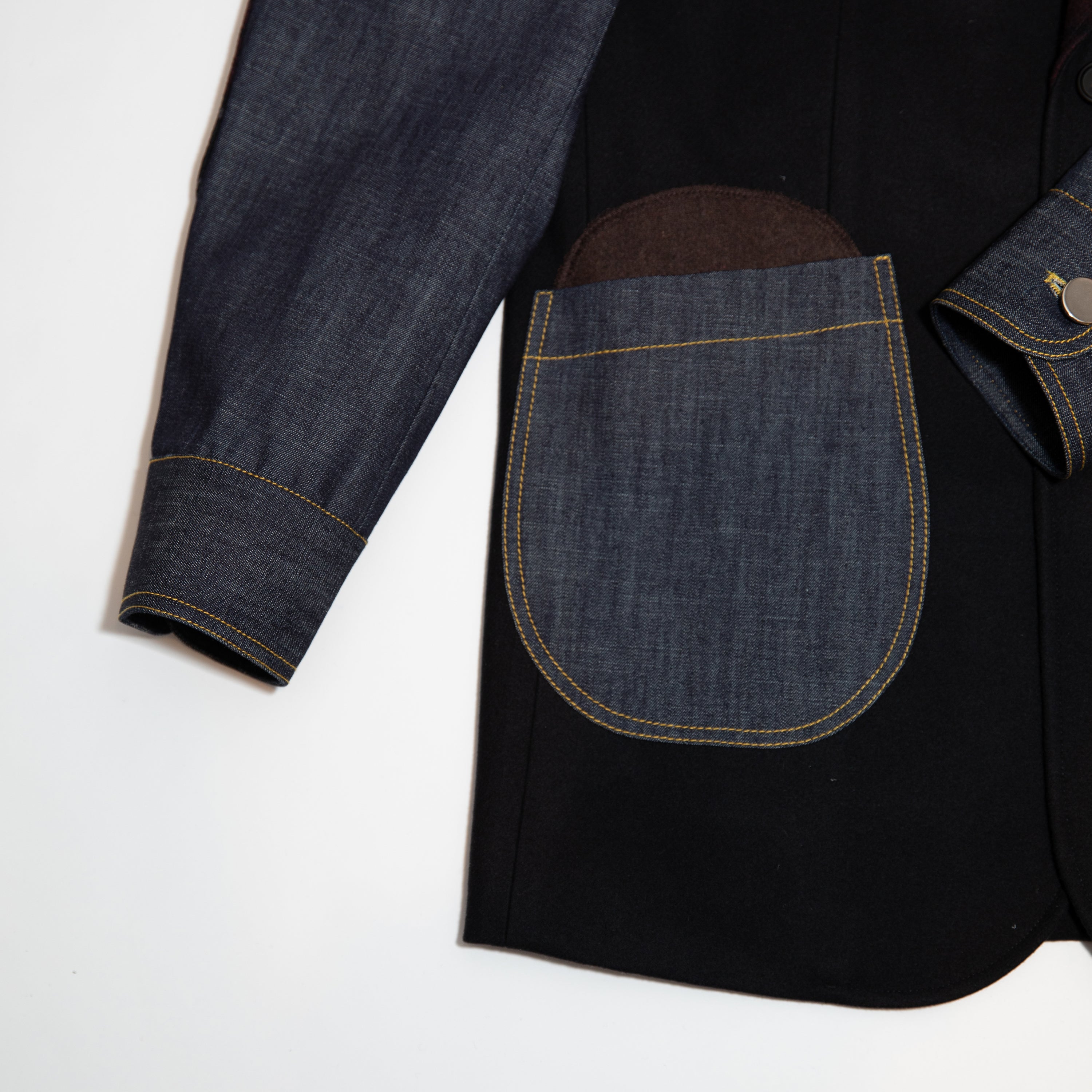 Fabric Panel Tailored Jacket