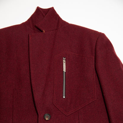 (Made-to-Order) Recycle Melton Wool Full Length Classic Tailor Coat