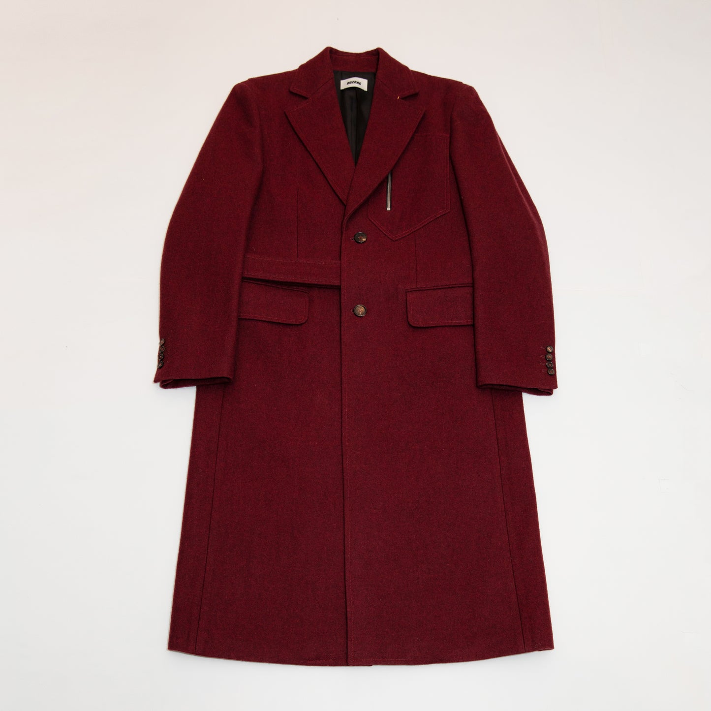 (Made-to-Order) Recycle Melton Wool Full Length Classic Tailor Coat