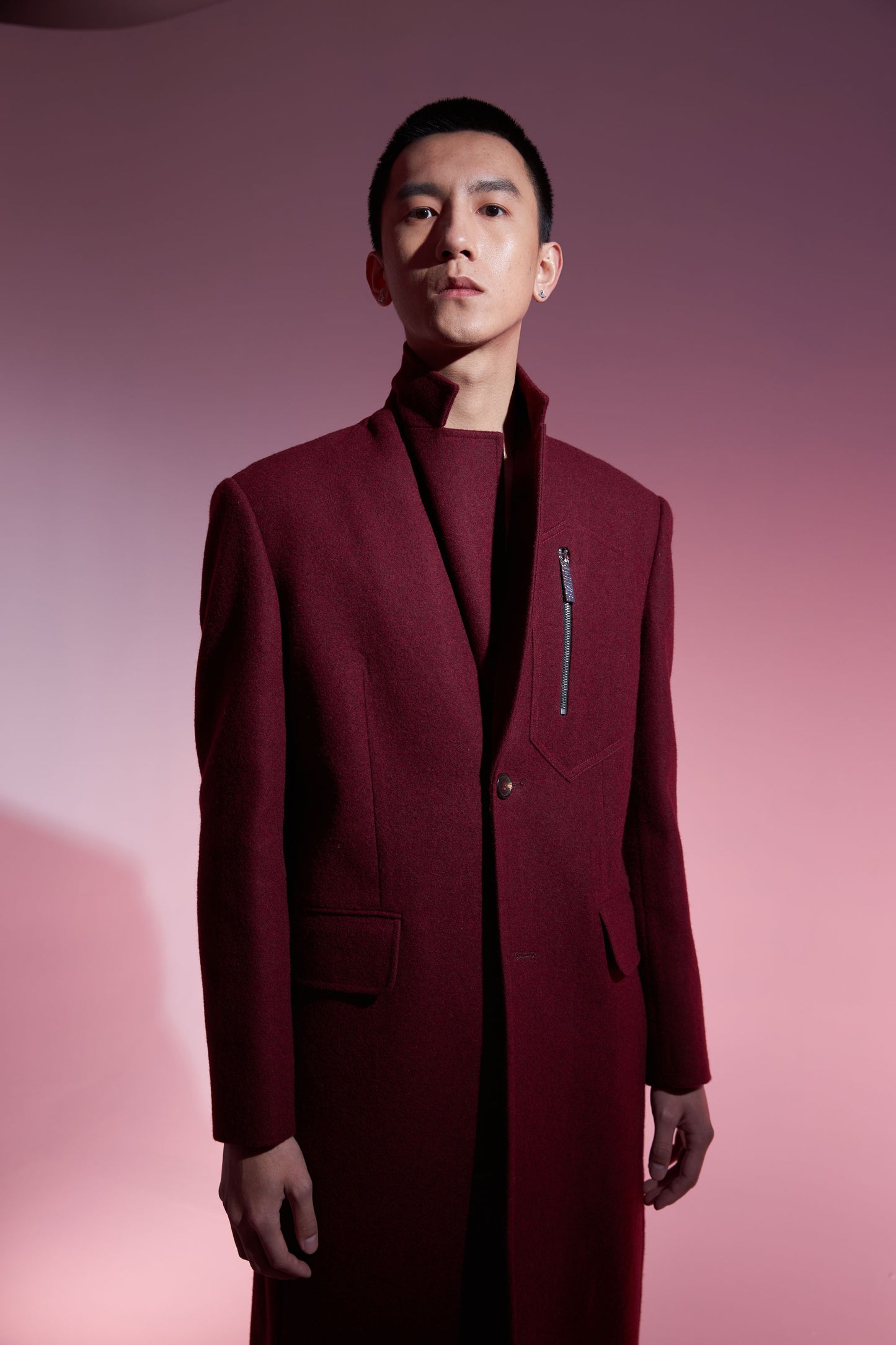 (Made-to-Order) Recycle Melton Wool Full Length Classic Tailor Coat
